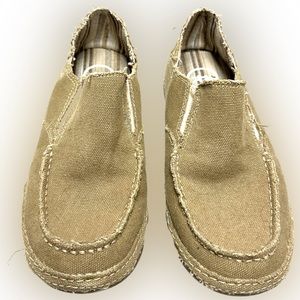 Sz9.5 Tony Lama canvas moccasin style slip on rubber sole never worn